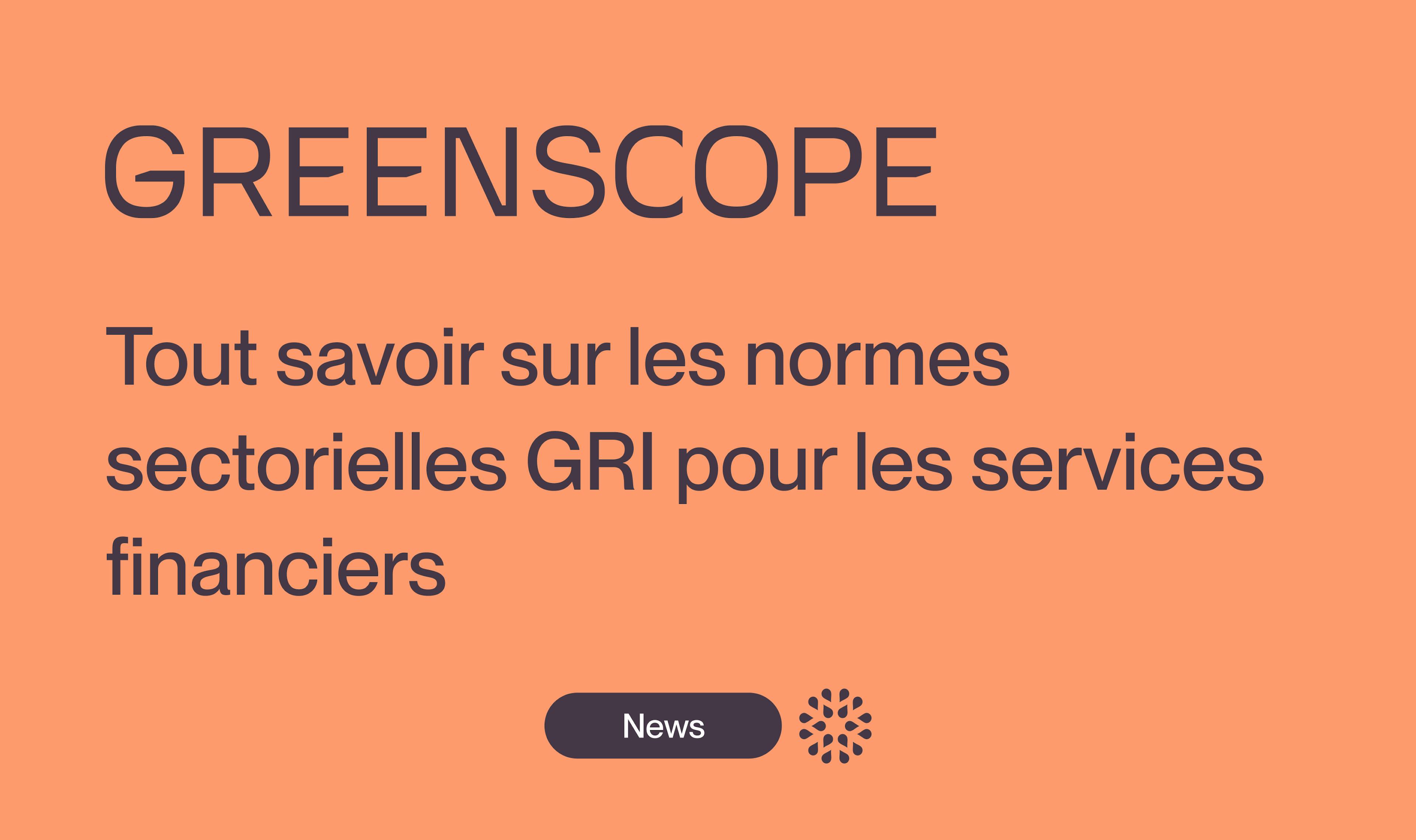 normes sectorielles finance GRI