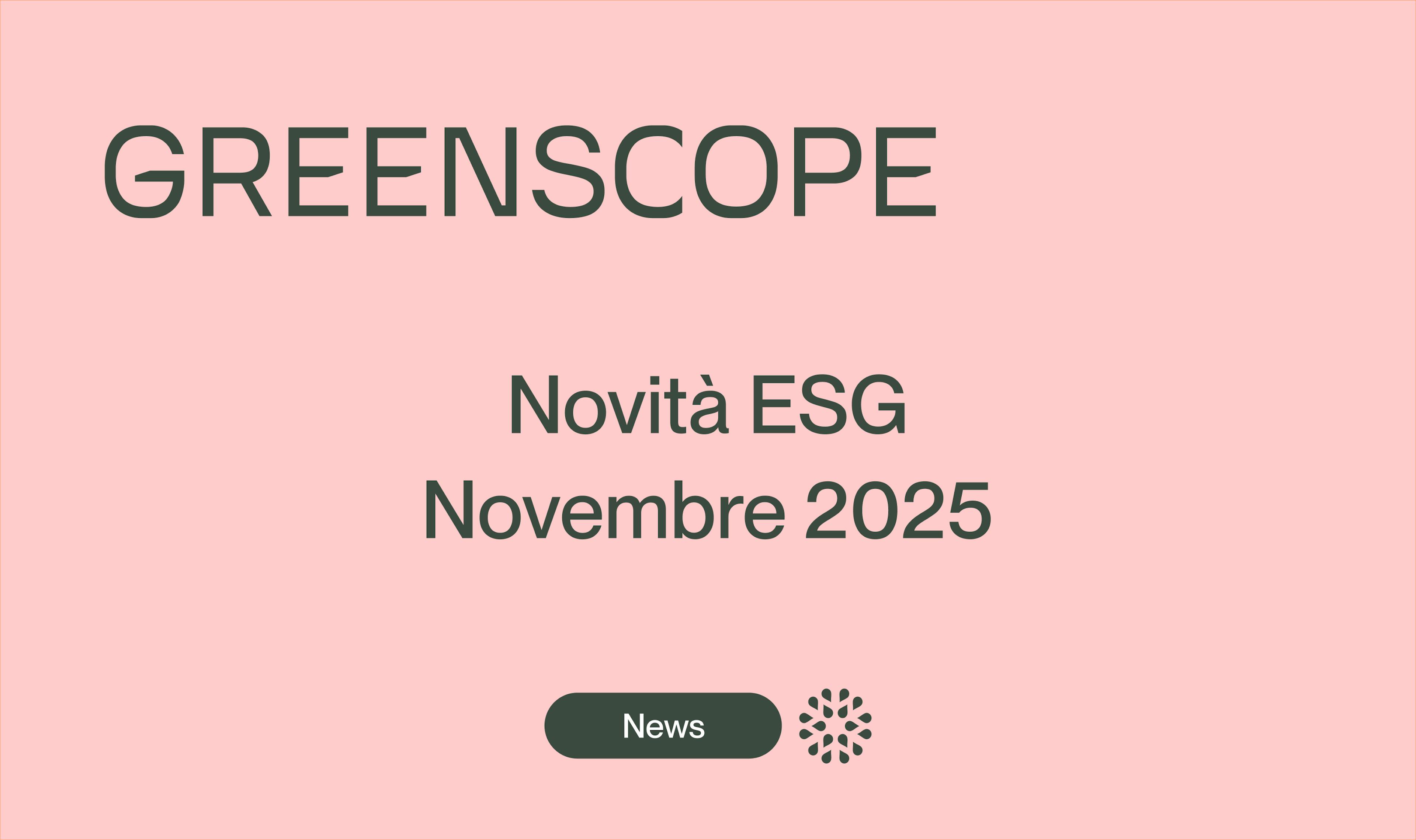 esg news newsletter sostenibilità