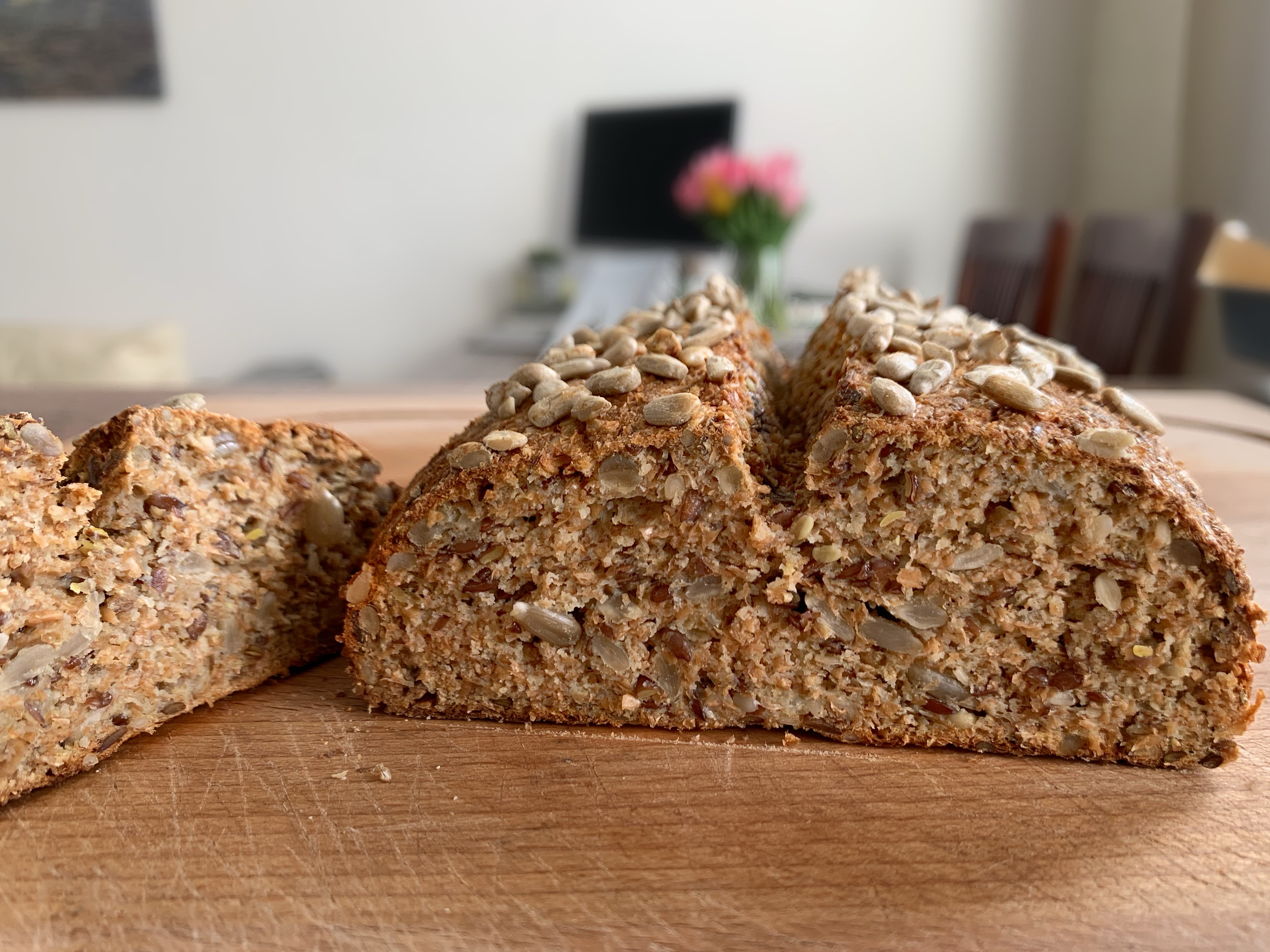 Sunflower bread front shot