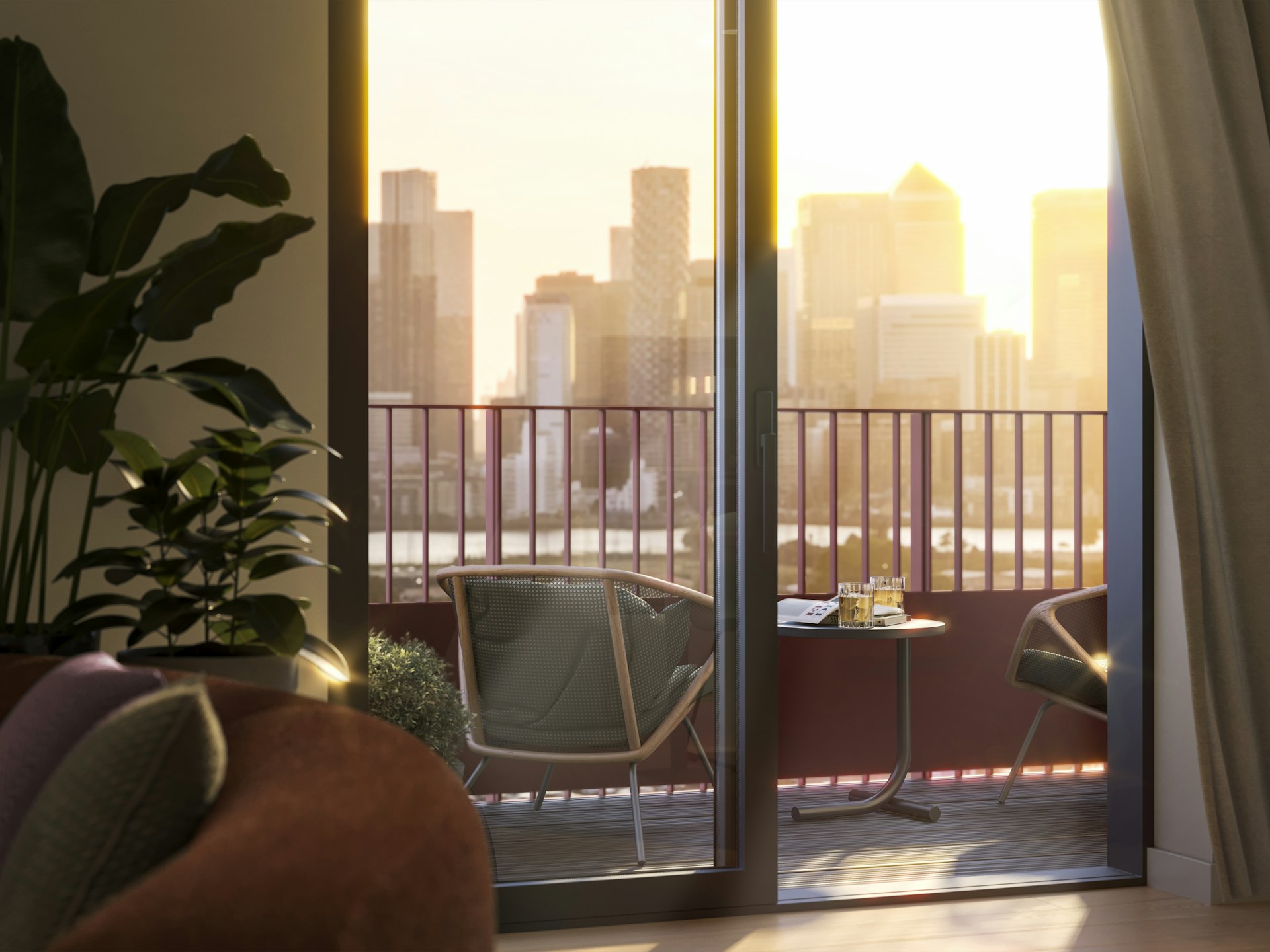View of Balcony from interior