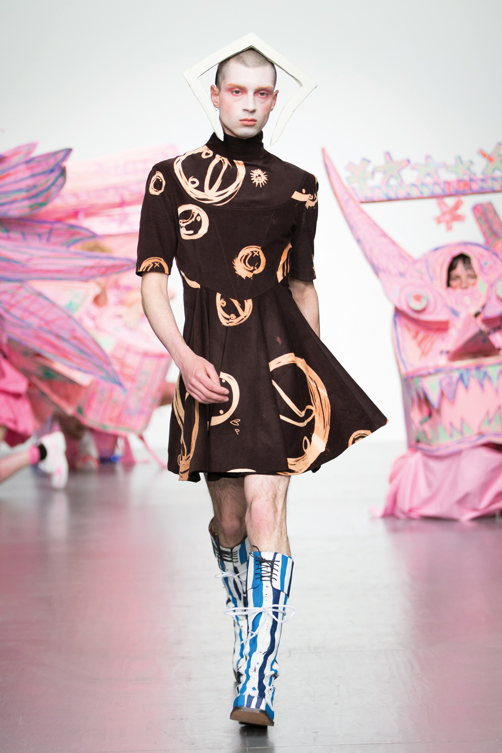 Model on catwalk