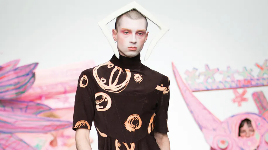 Model on catwalk