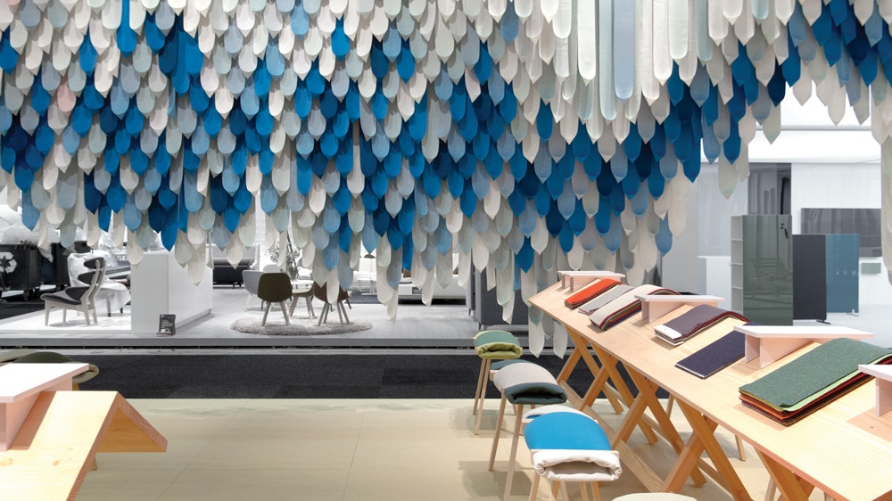 150o Kvadrat ribbons designed by Raw Edges at Stockholm Design Week. Image: Joel Tettamanti