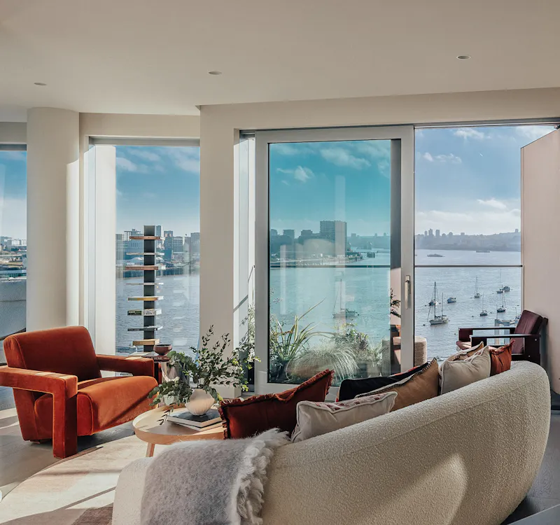 peninsula riverfront in greenwich peninsula