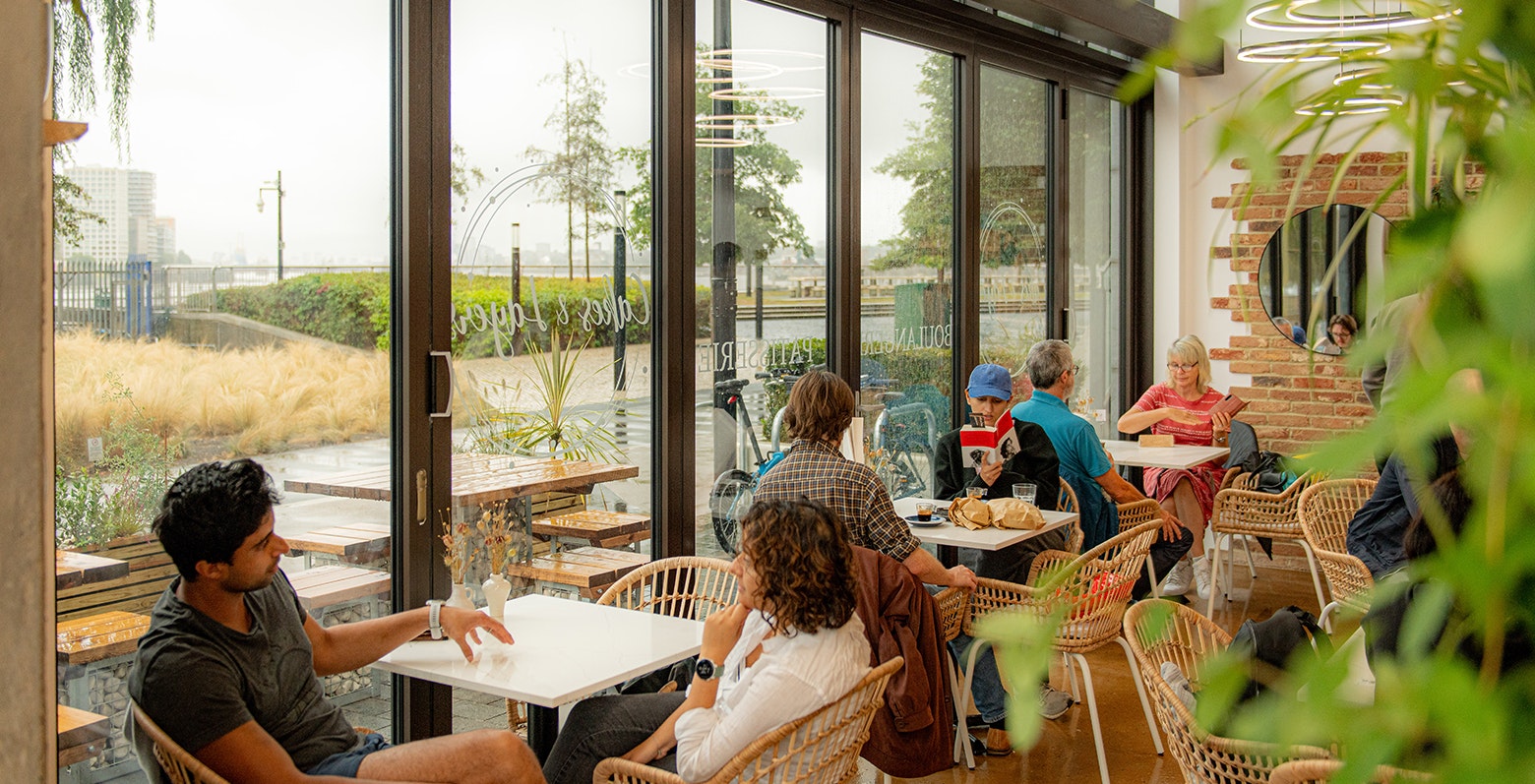 Modern retail units are available in Greenwich