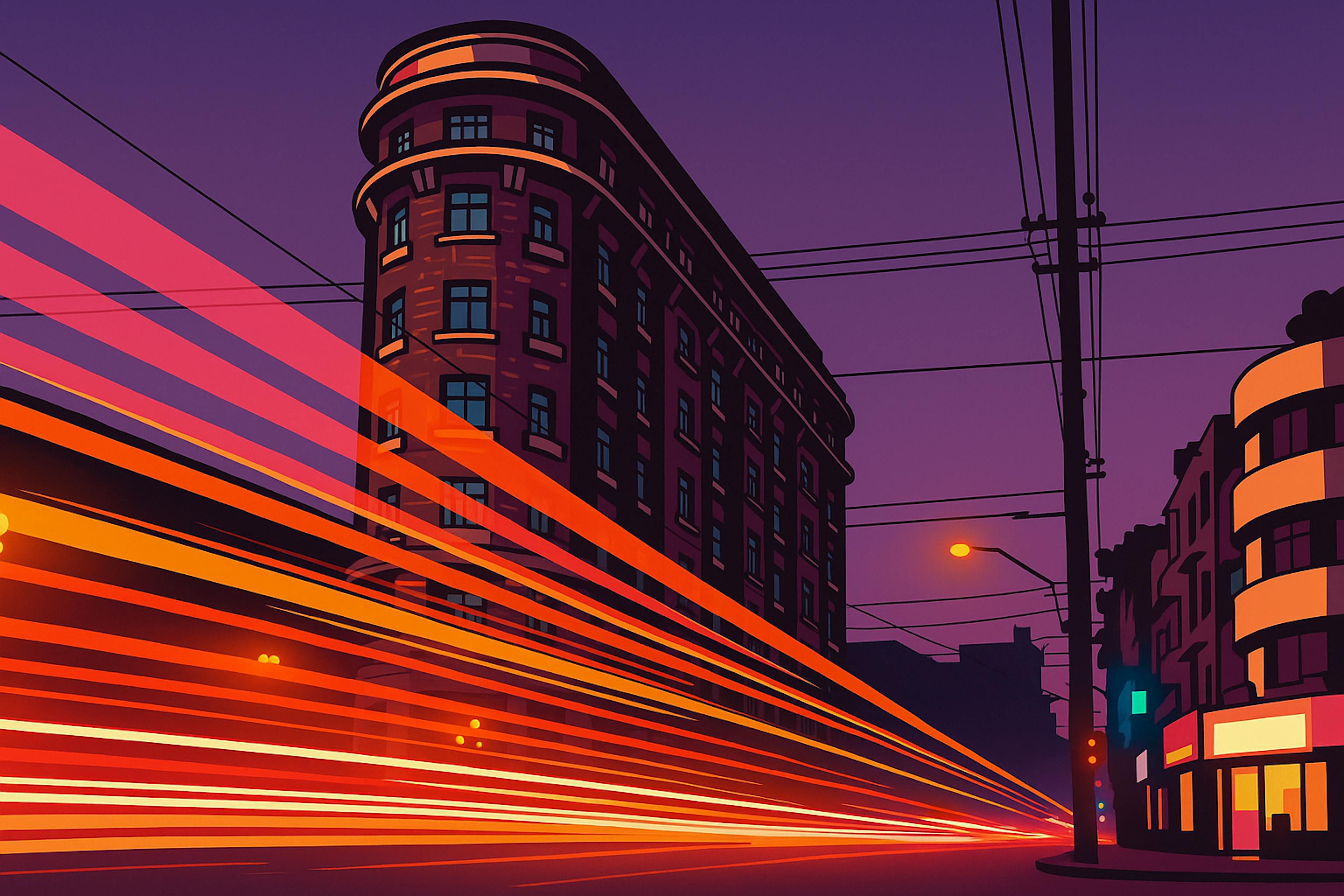 speed traffic on street