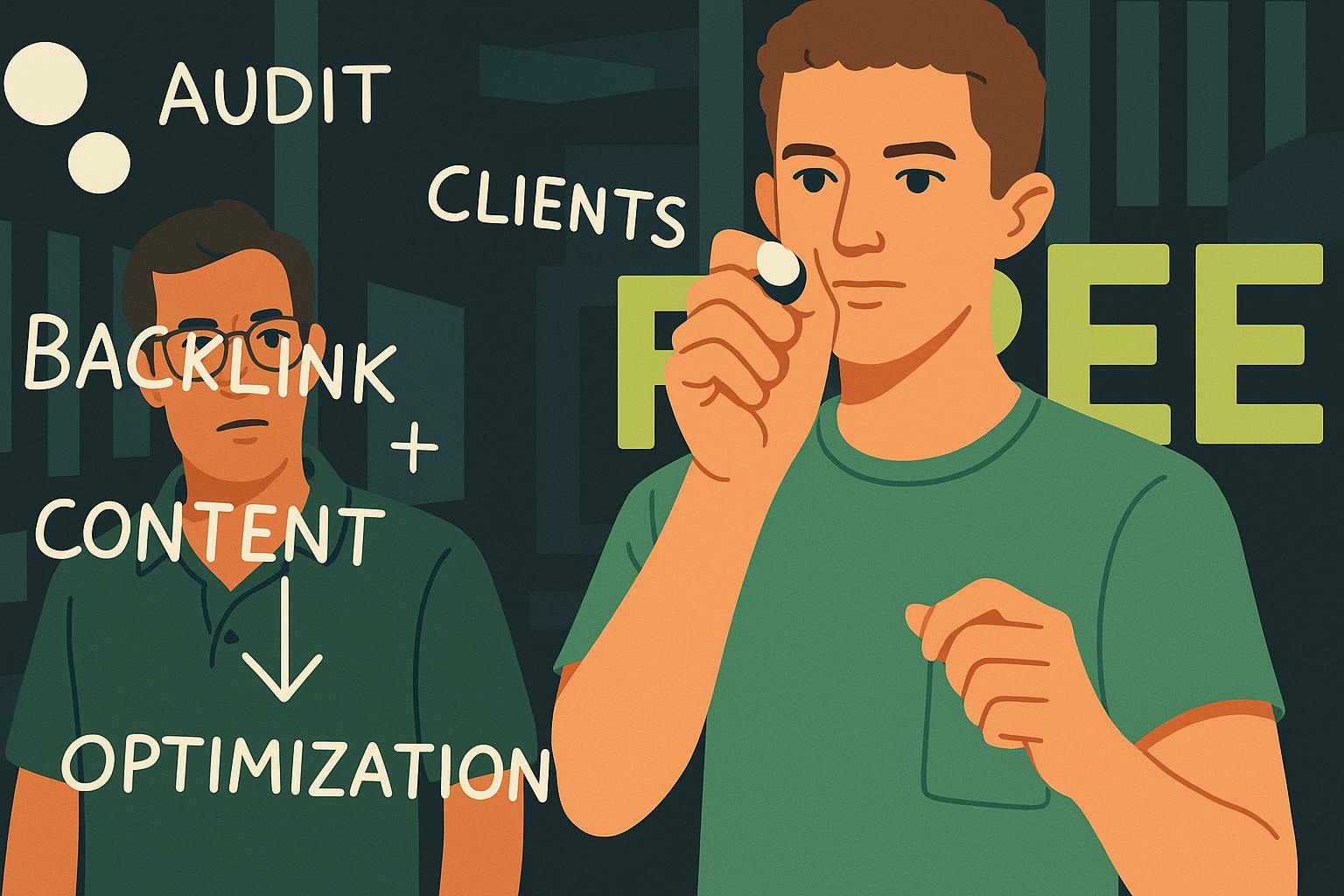 Man writing on glass