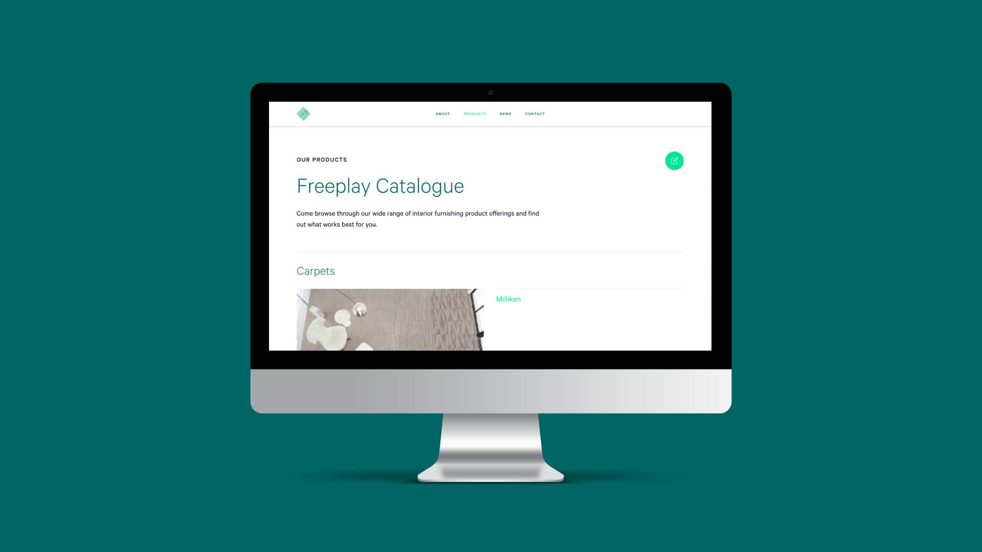 Freeplay website product catalogue page on desktop view