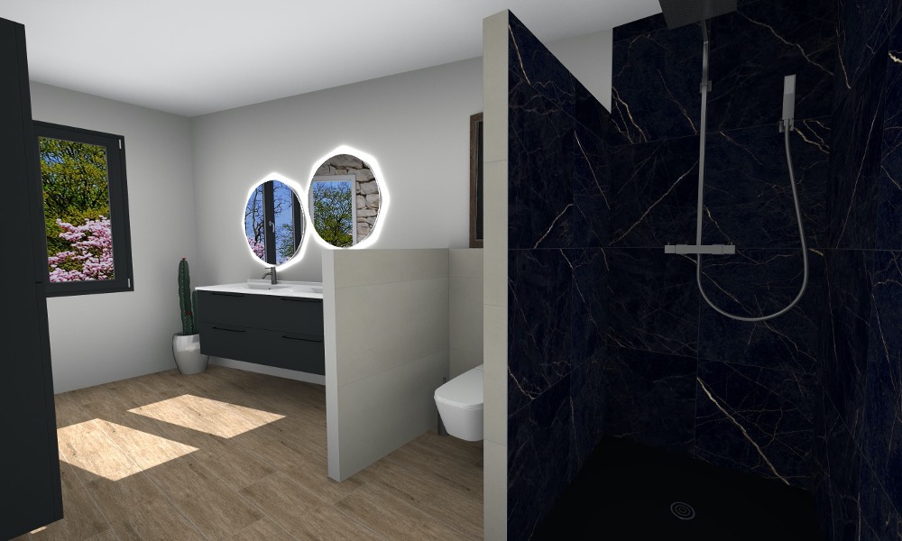 Marbre maquette 3D Carrelage et Bain projet