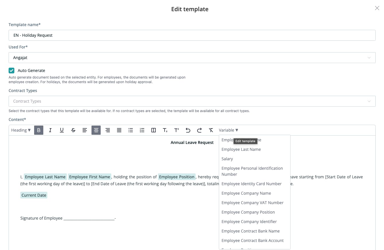 Generate documents