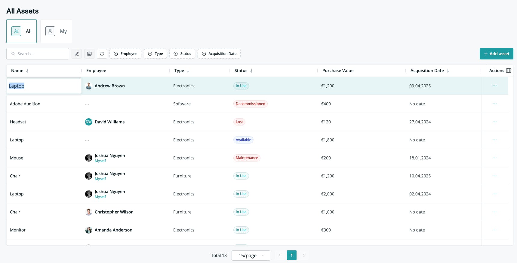 Update inline - just like a spreadsheet