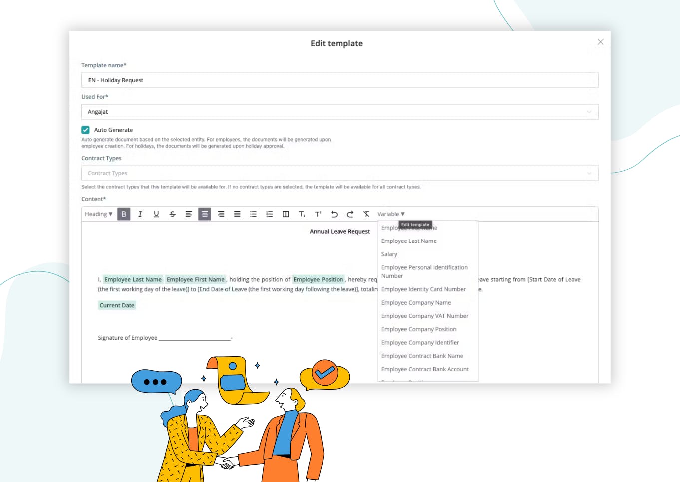Document Generation & E-Signatures