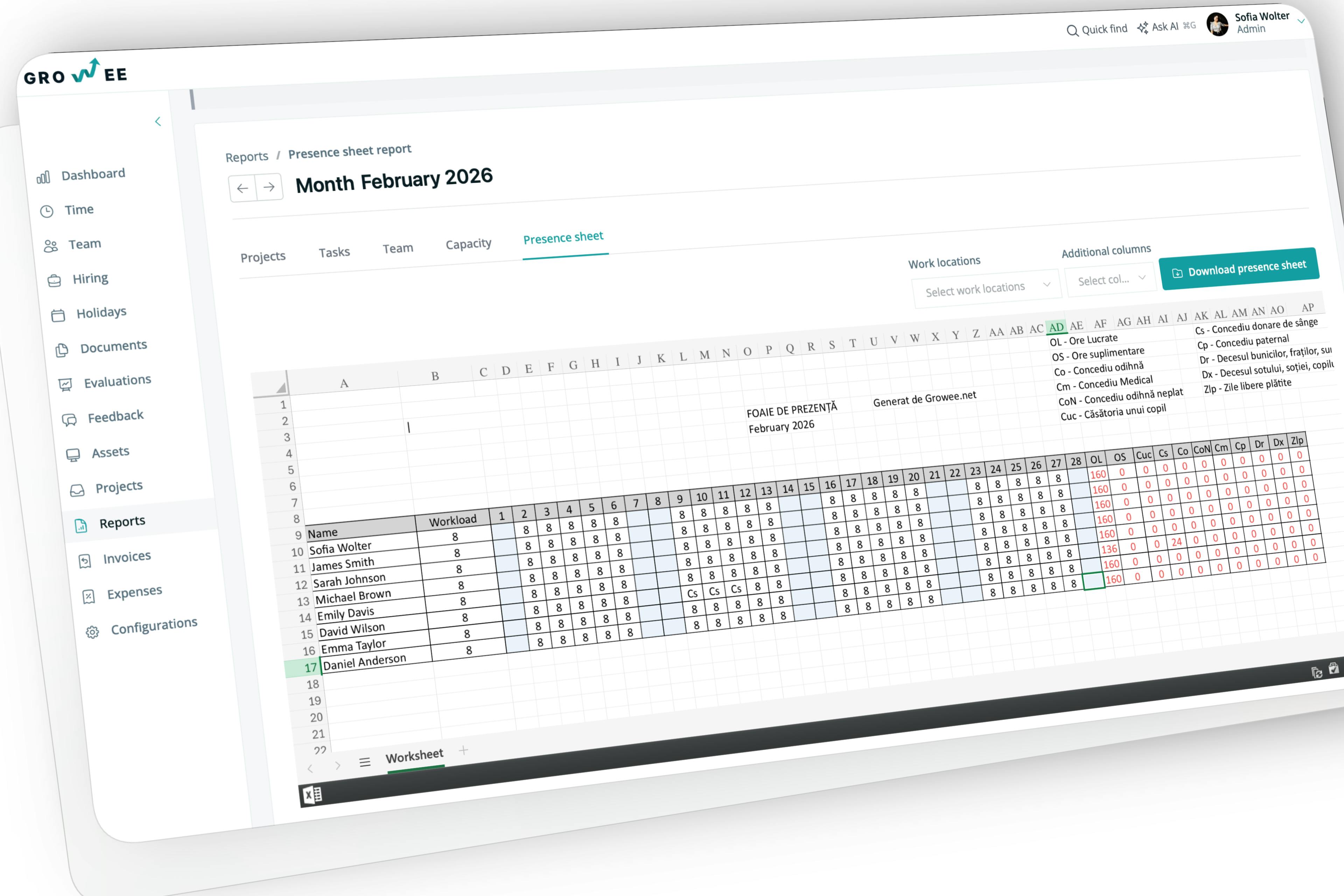 Smart Presence & Attendance Sheets