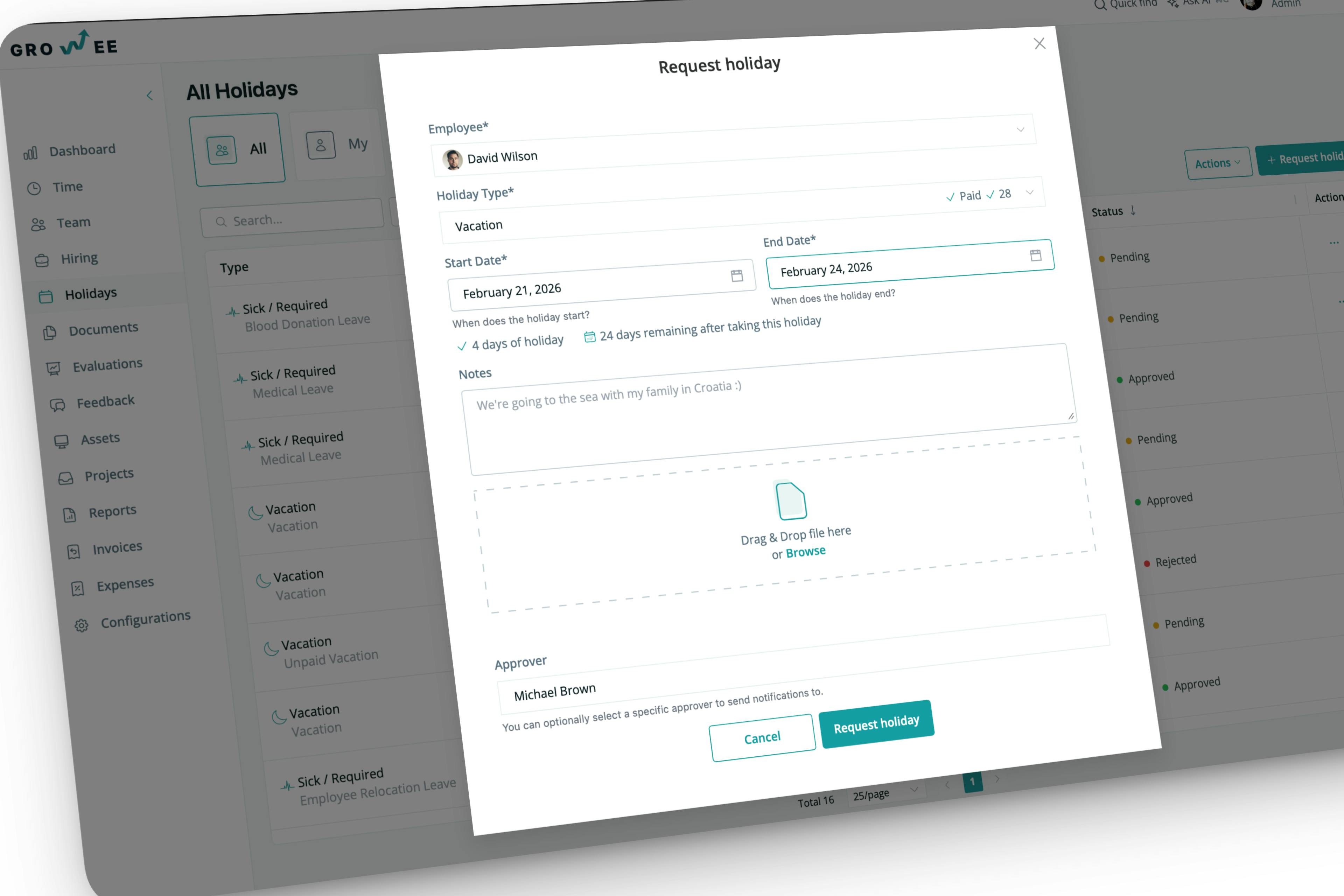 Fast & Transparent Leave Approvals