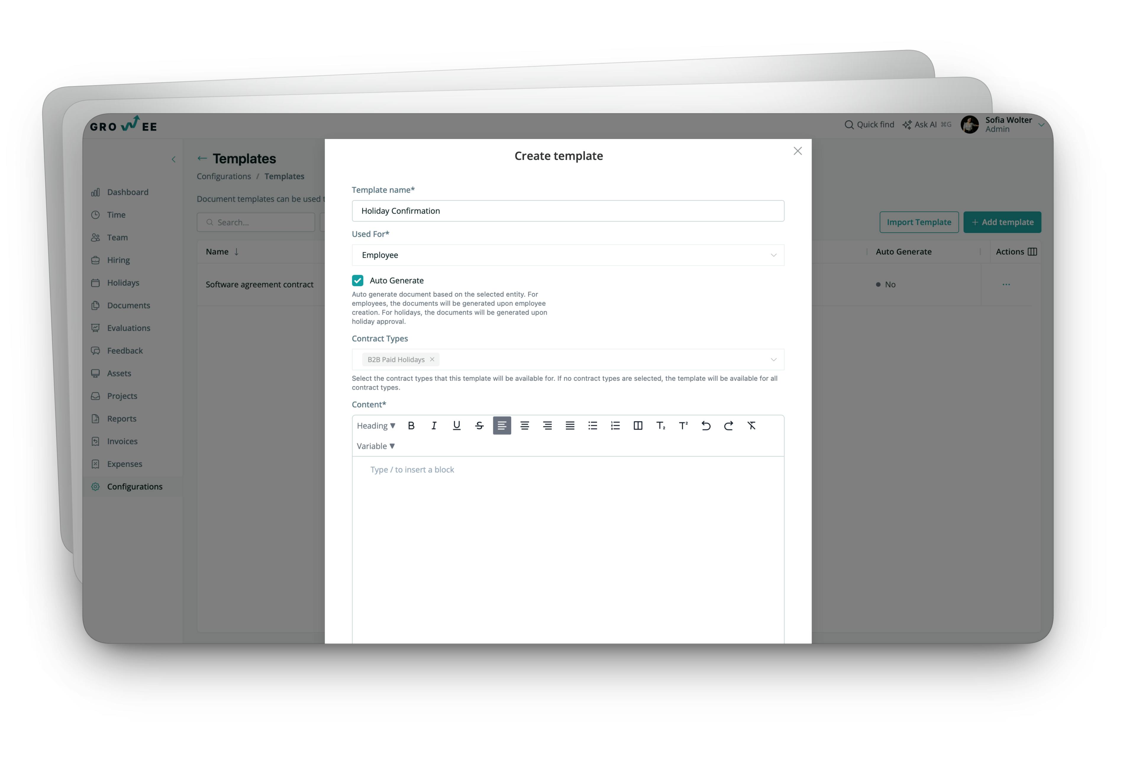 Auto-Generated Holiday Documents
