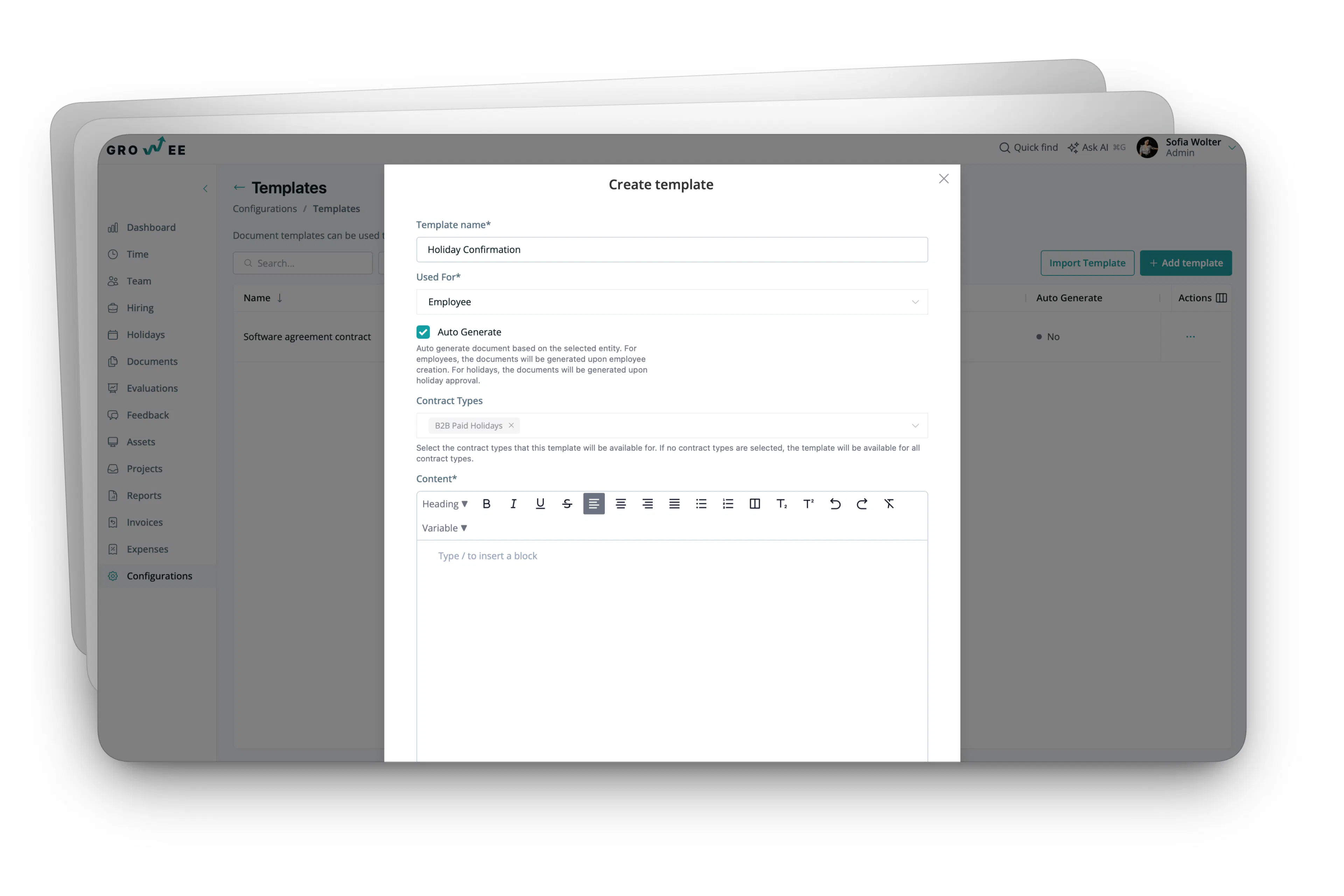 Auto-Generated Holiday Documents