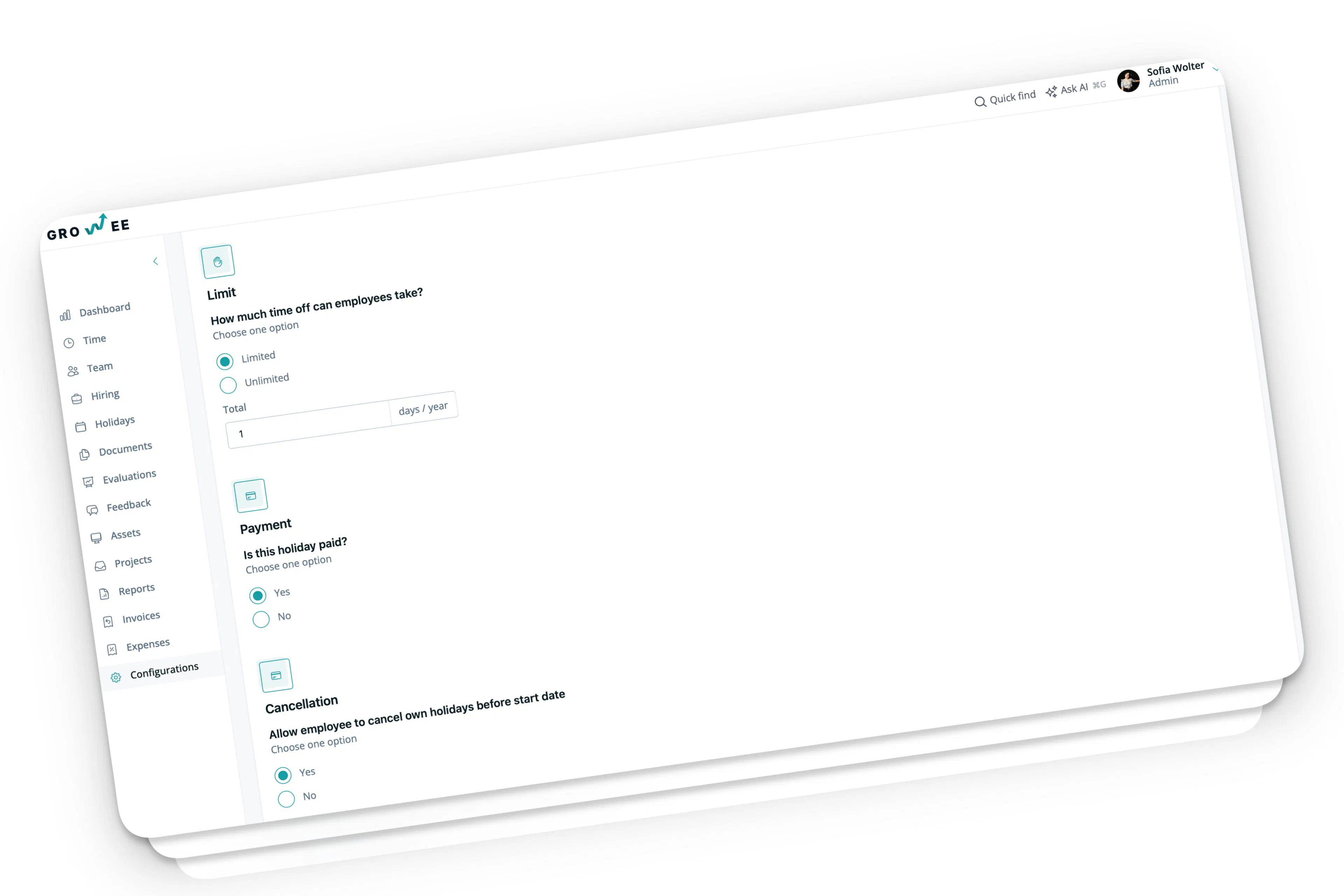 Fully Configurable Leave Policies