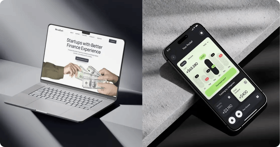 Mobile vs web app image