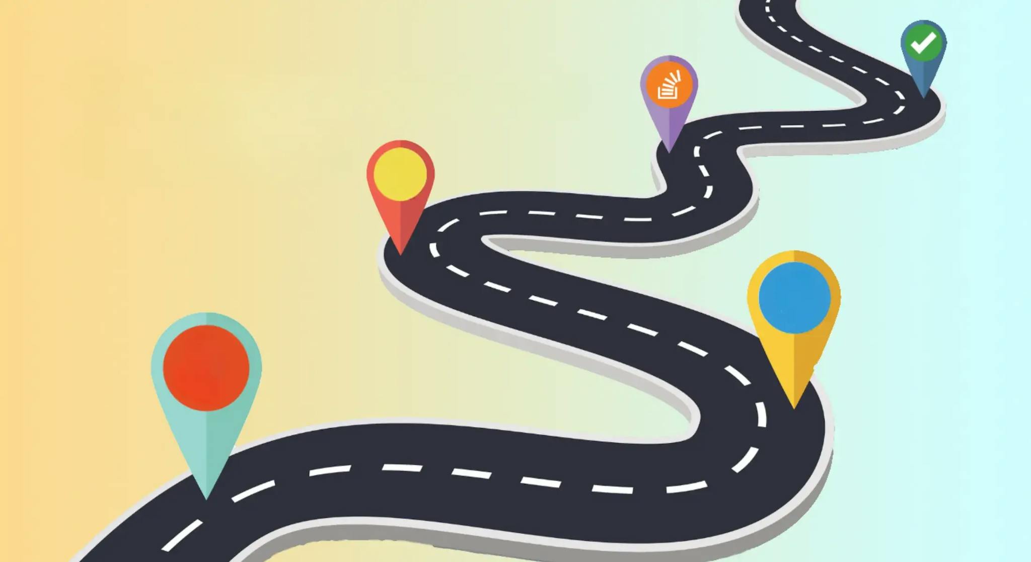 Step-by-step roadmap of a custom web development journey leading to website launch