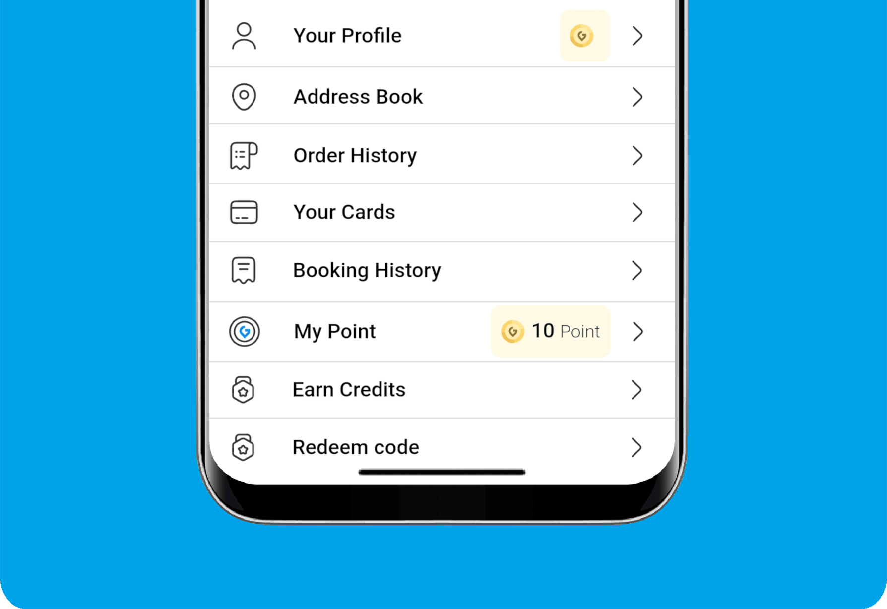 Rewards of Grub24 App on Smartphone