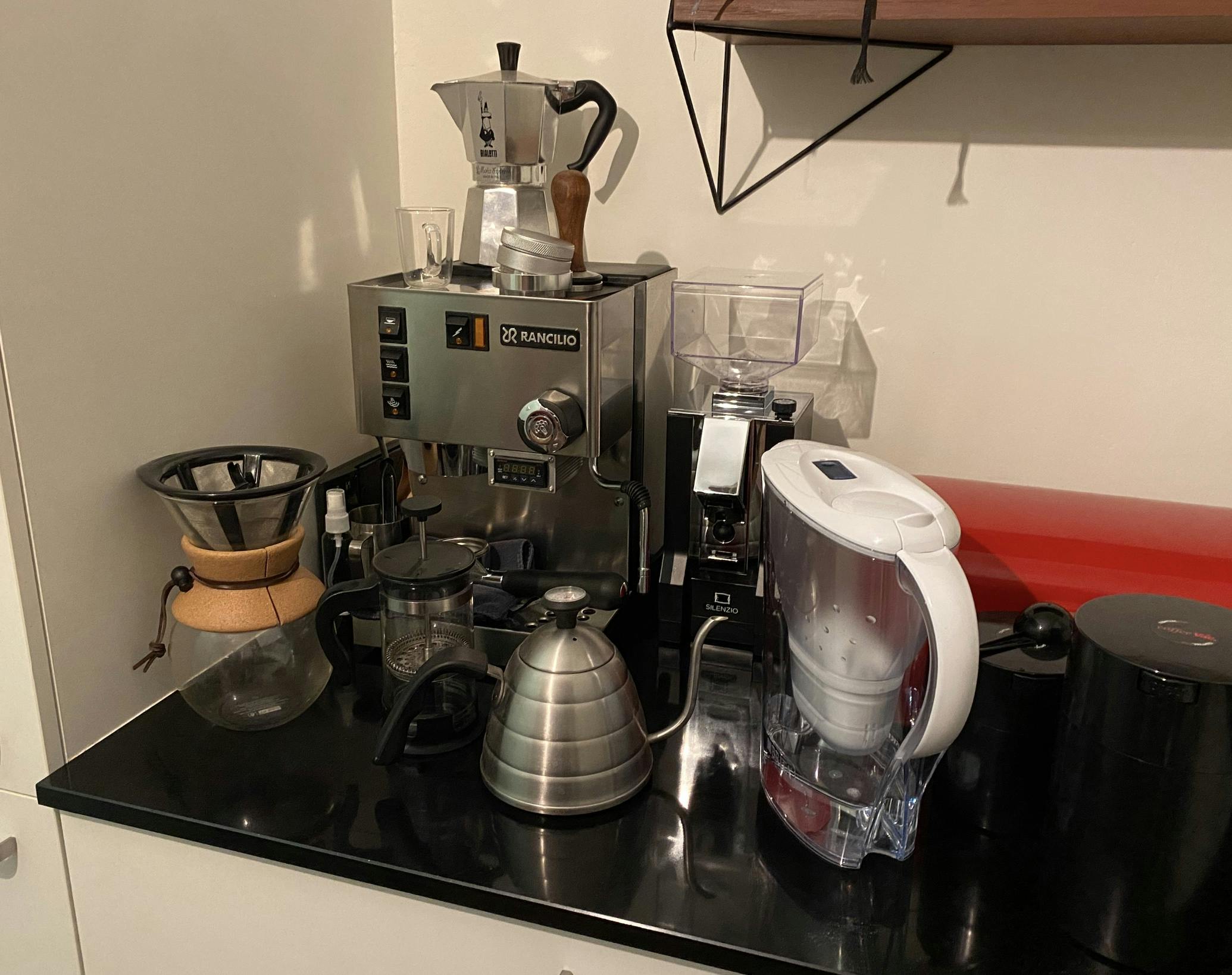 Assortment of coffee equipment