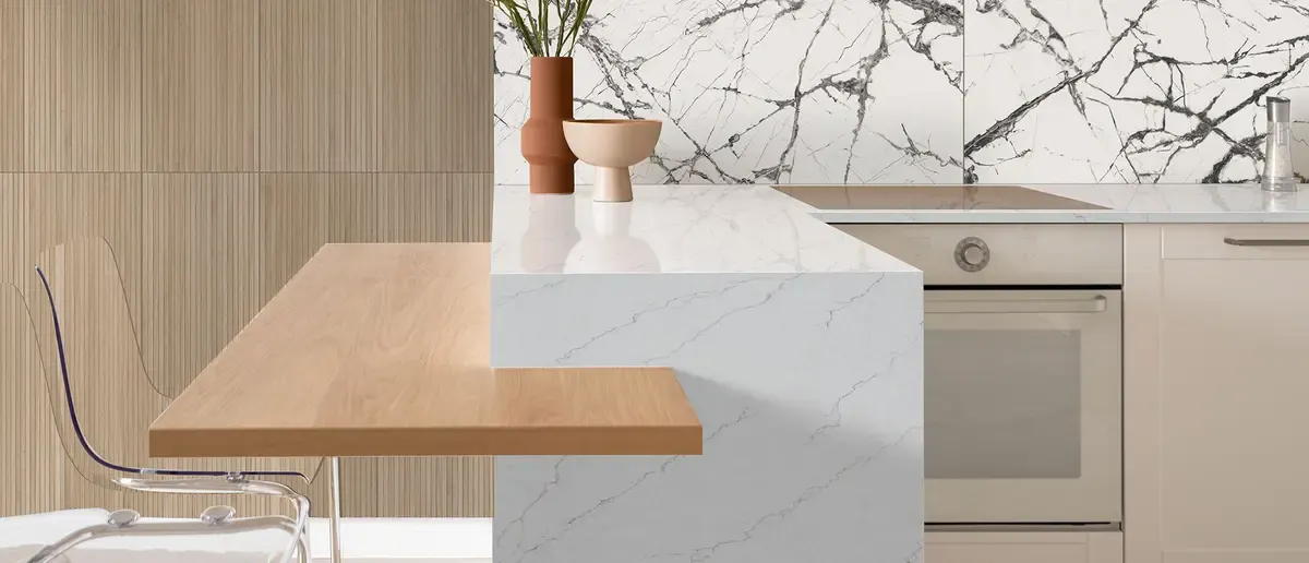 MSI Calacatta Miraggio Cielo — honed quartz slab