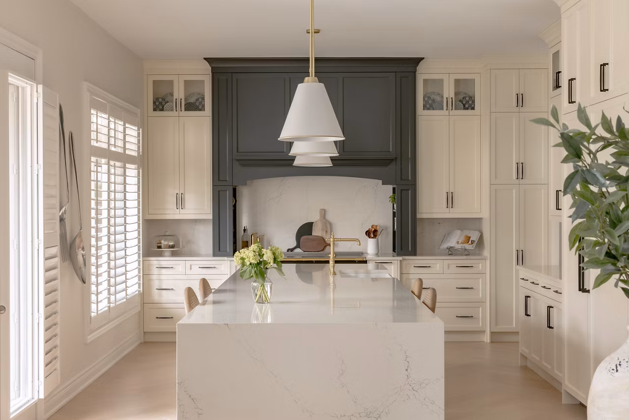 White Colton countertop kitchen islansdsurface