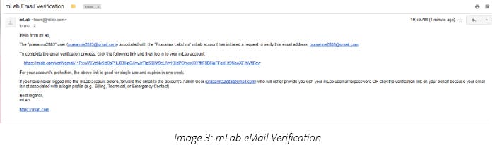 mLab eMail Verification