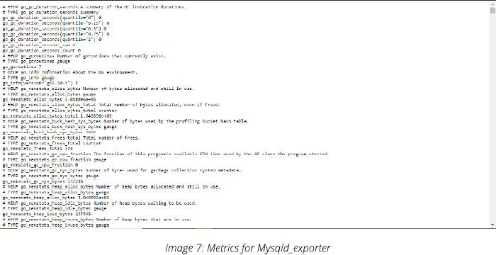 Metrics for Mysqld_exporter