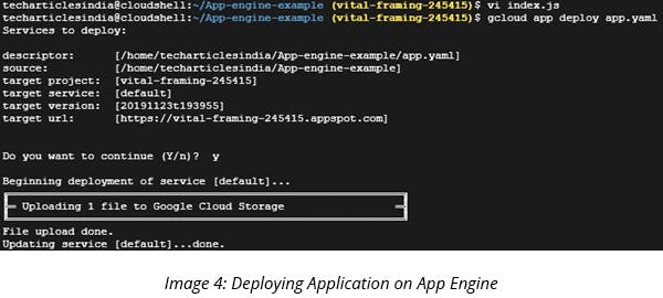 Deploying Application on App Engine