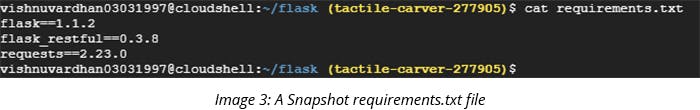 A Snapshot requirements.txt file