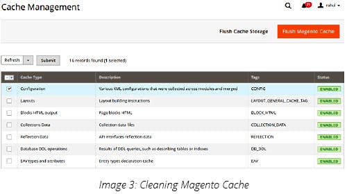 Cleaning Magento Cache