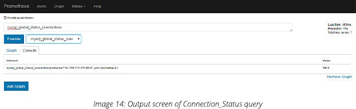 Output screen of Connection_Status query