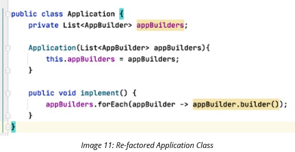 Re-factored Application Class