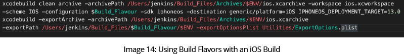 Using Build Flavors with an iOS Build