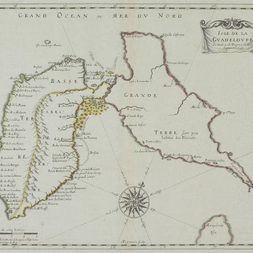 ancienne carte de la Guadeloupe