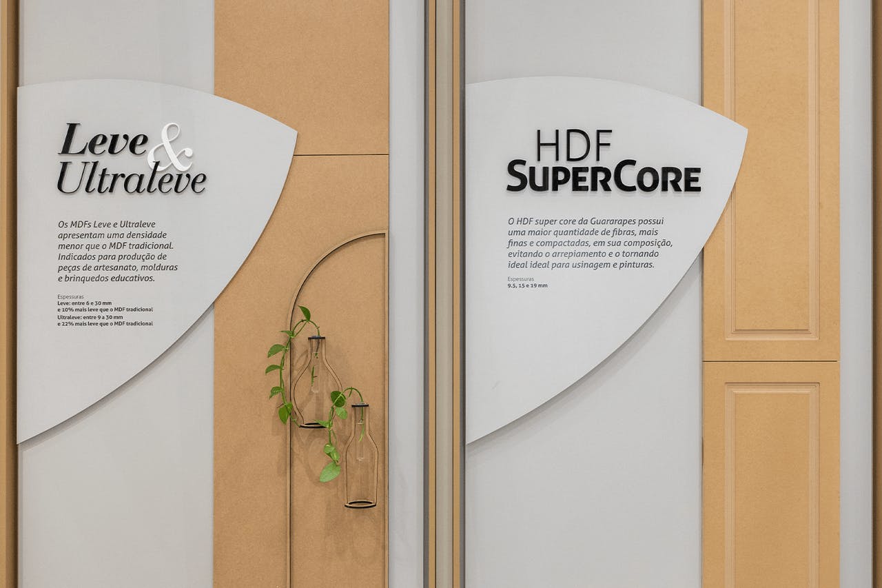 MDF Leve, MDF UltraLeve e HDF SuperCore Guararapes Formóbile 2024