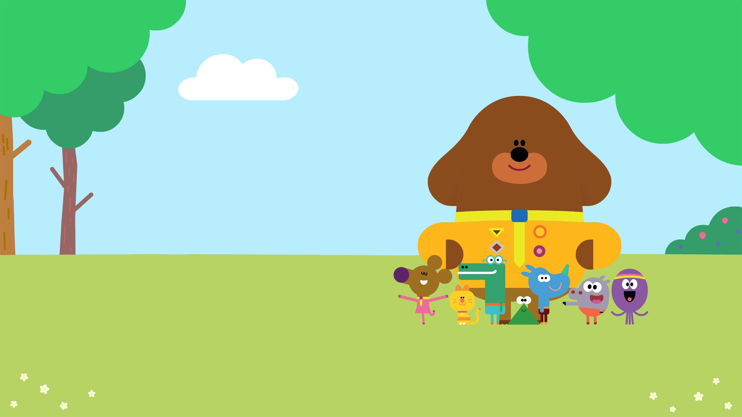 Hey Duggee characters playing at the park