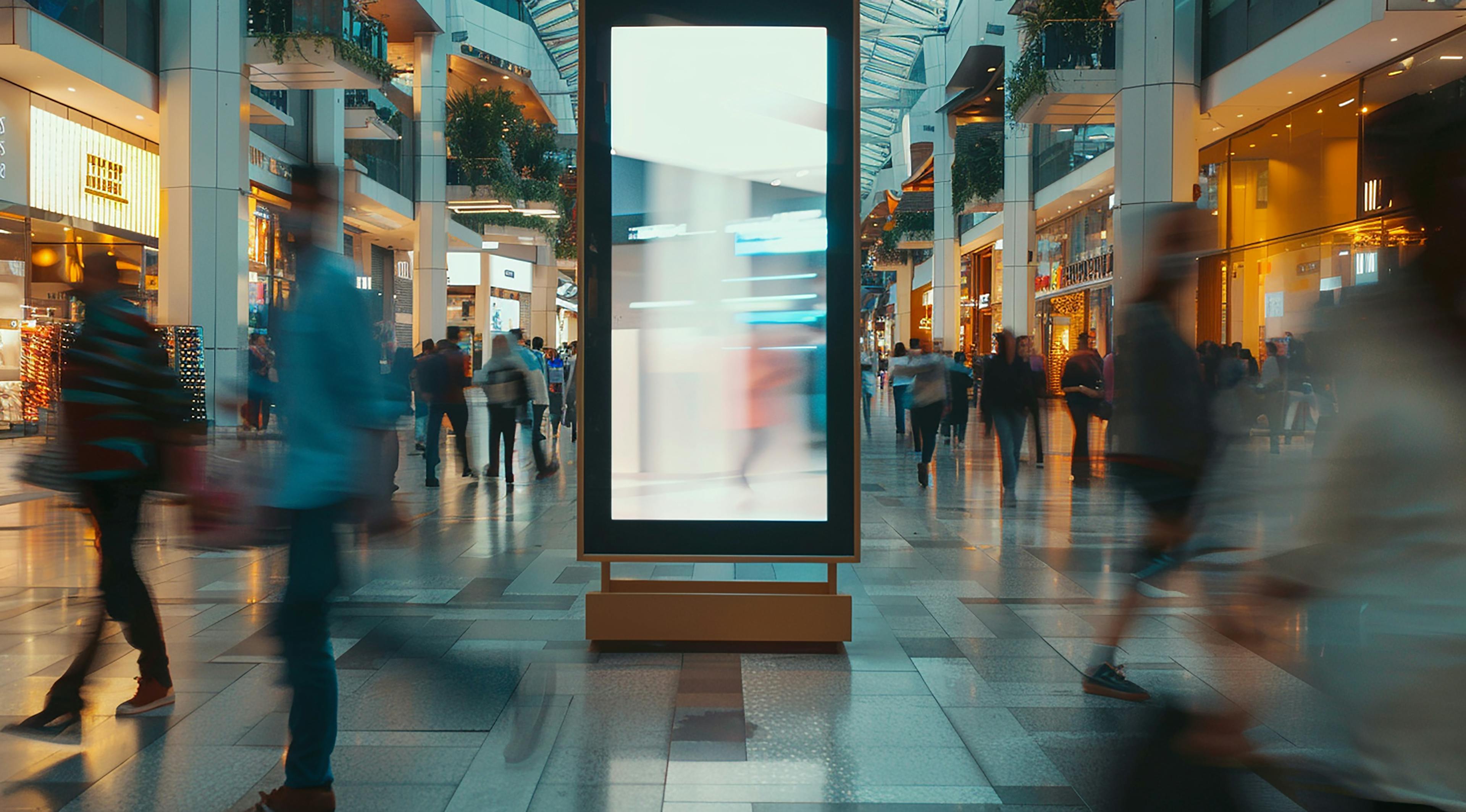 Shopping centre ad stand