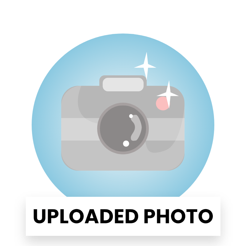 Illustration of a camera. Uploaded photo.