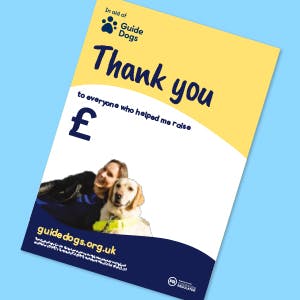 Image of a thank you poster on a blue background.