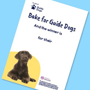 Image of a bake-off winners certificate on a blue background.