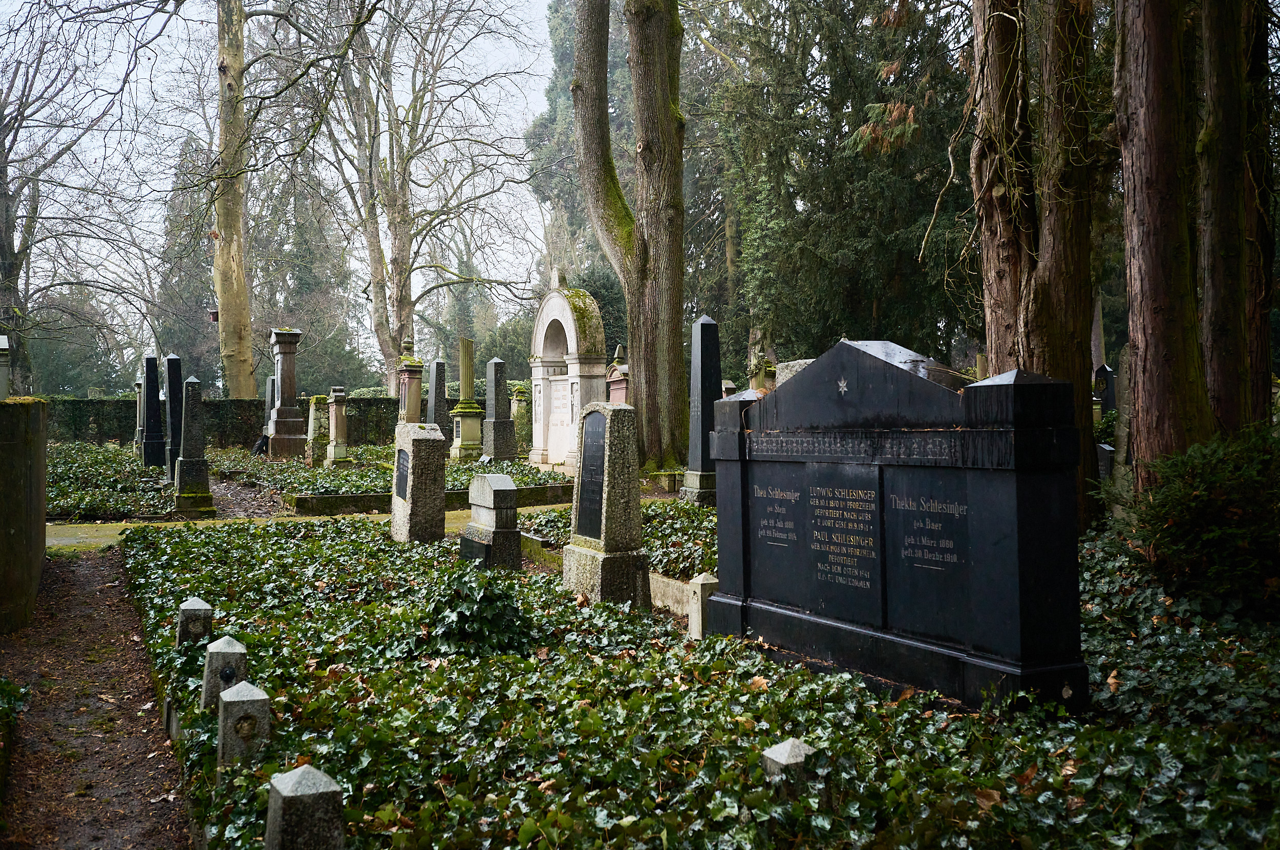 Hauptfriedhof Cemetary, Pforzheim, Germany, February 23, 2023 