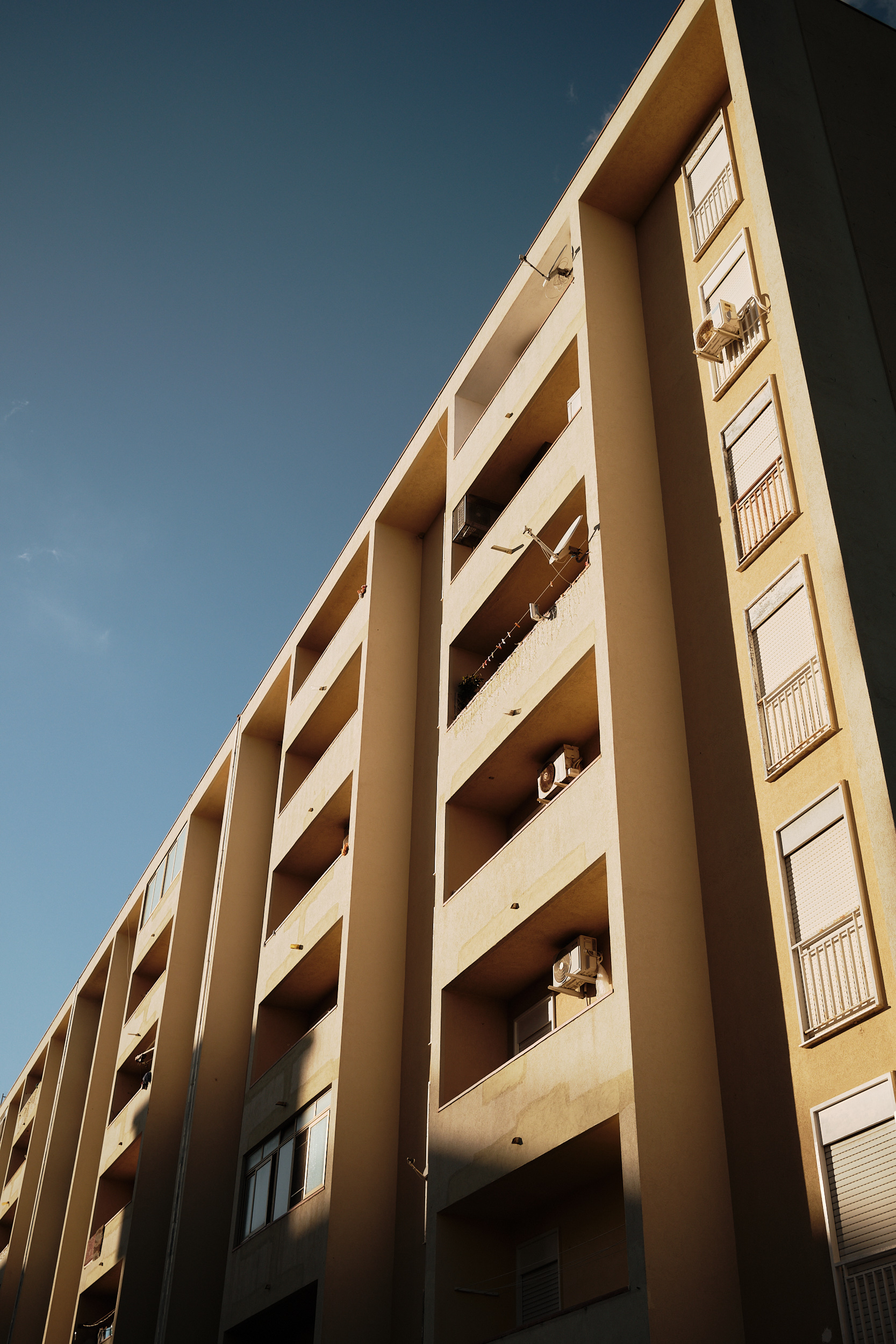 Instituto Case Popolari (Institute of Public Housing ICP) at Trapani-Milo, Sicily. December 2021