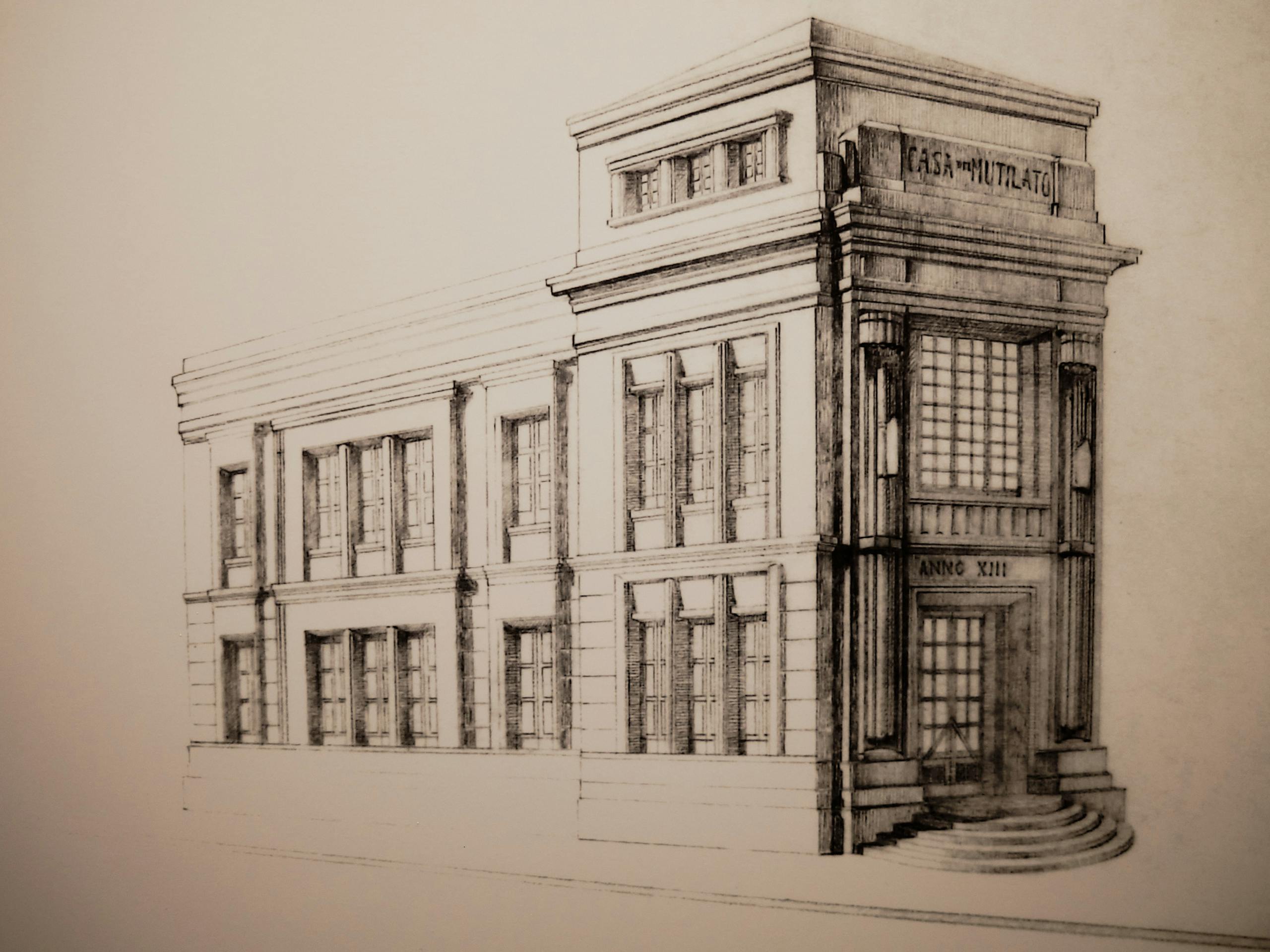 La Casa Del Mutilato at Agostino Pepoli Regional Museum (Museo Regionale Pepoli), Trapani, Sicily. December 2021