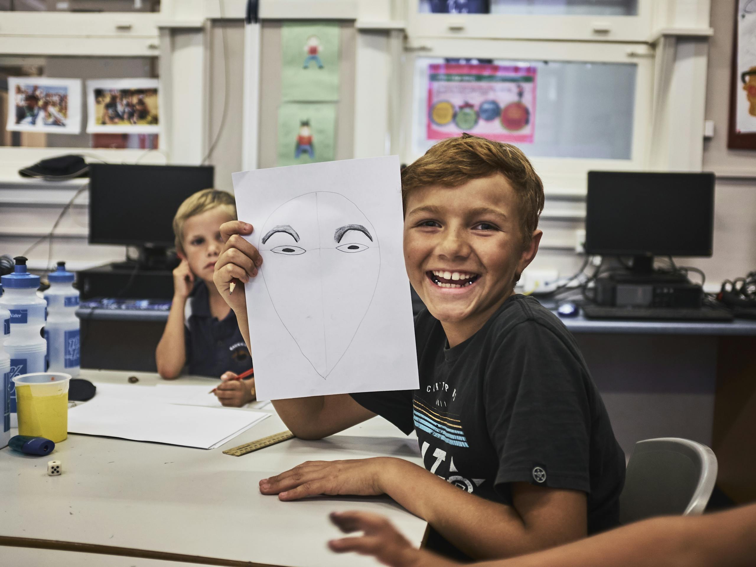 Workshop at Raukkan School Raukkan, South Australia. March 2017 Photographs: Guido van Helten