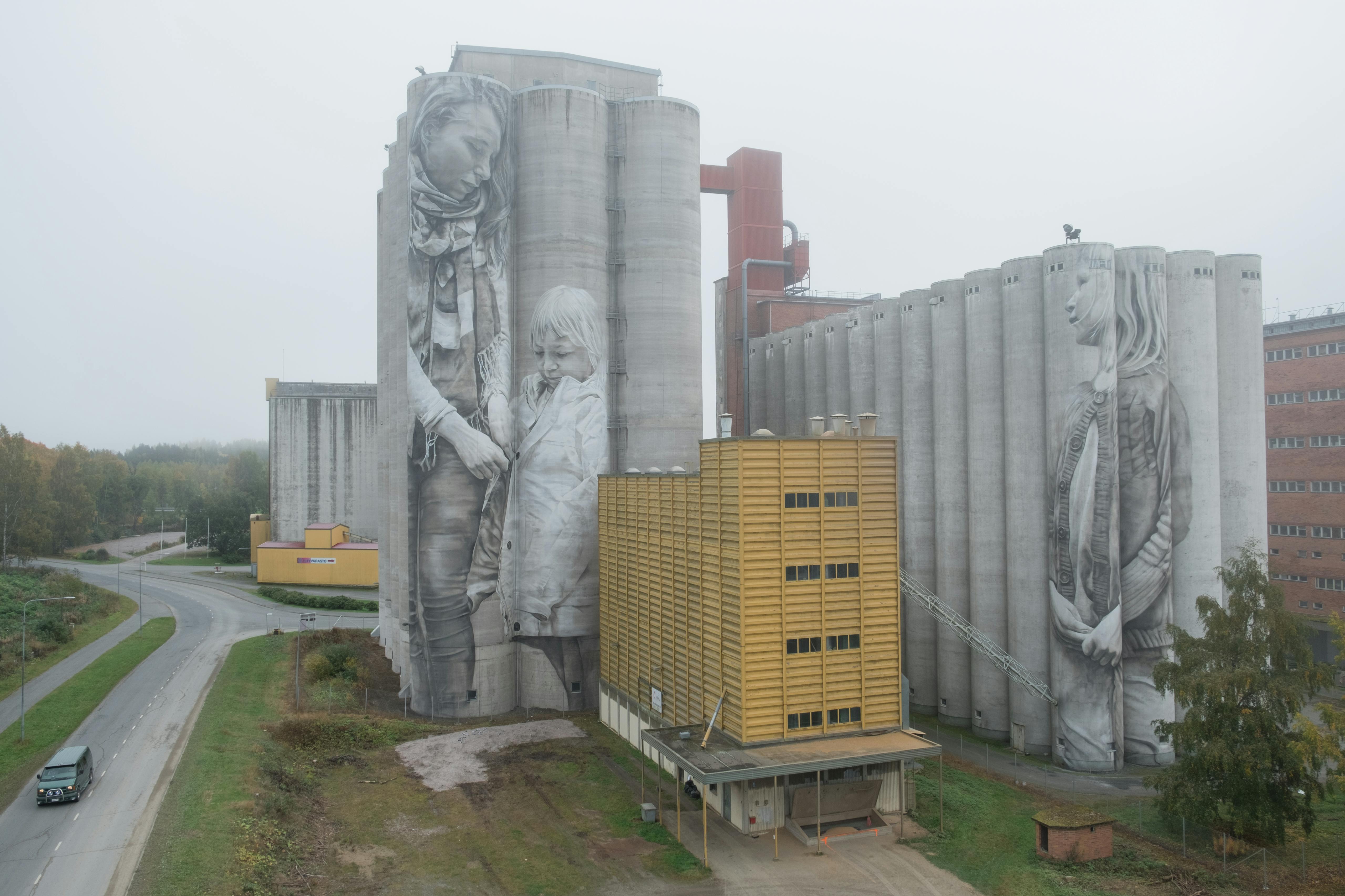Completed work for UPEA edition 2017, Hämeenlinna, Finland. October 2017 Photograph: Guido van Helten