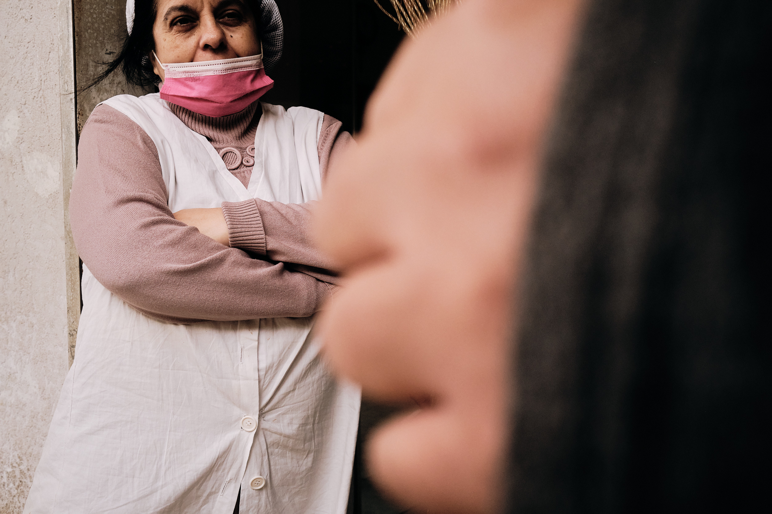 Residents of the Instituto Case Popolari (Institute of Public Housing ICP) at Trapani-Milo, Sicily. December 2021, Milo Nuovo district, Sicily. December 2021