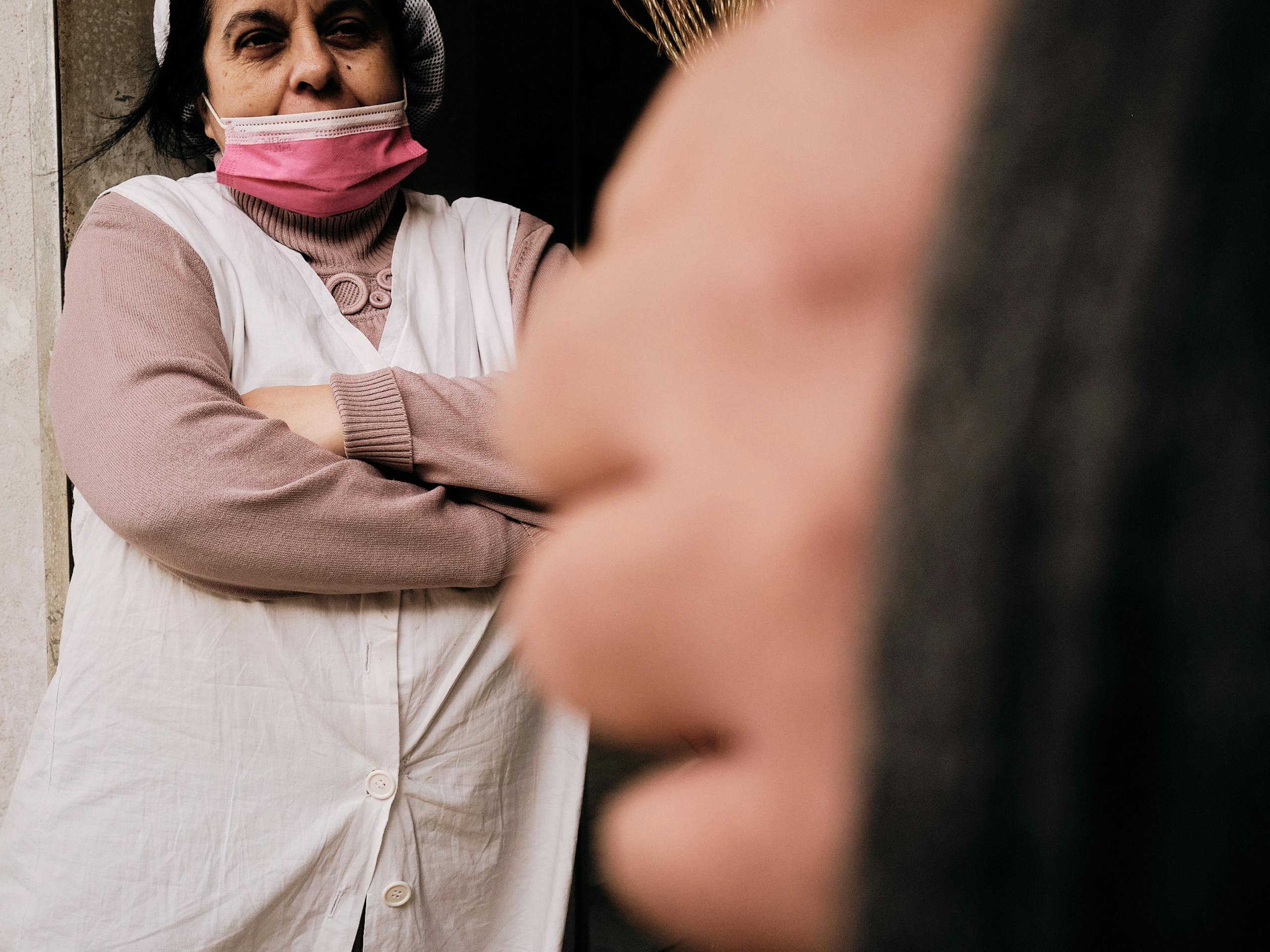 Residents of the Instituto Case Popolari (Institute of Public Housing ICP) at Trapani-Milo, Sicily. December 2021, Milo Nuovo district, Sicily. December 2021