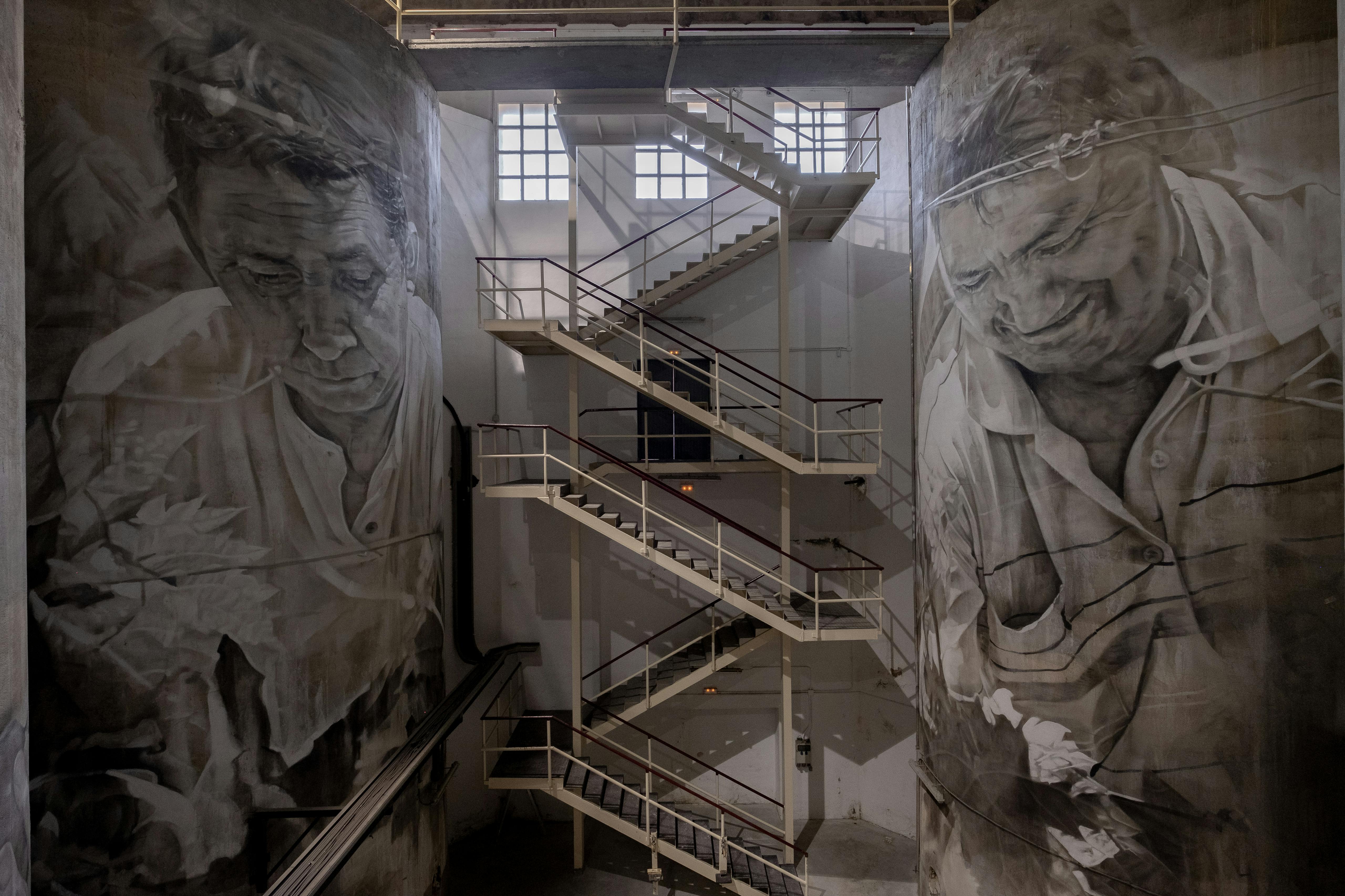 Completed work for Solar De Samaniego Laguardia, Rioja Alavesa, Spain. July 2016 Photograph: Guido van Helten